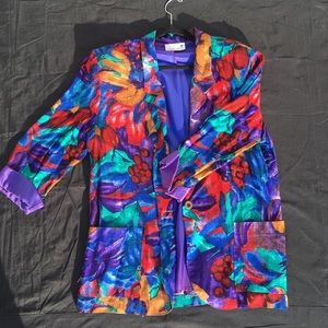 Bright Color Fruit Vintage Boyfriend Blazer